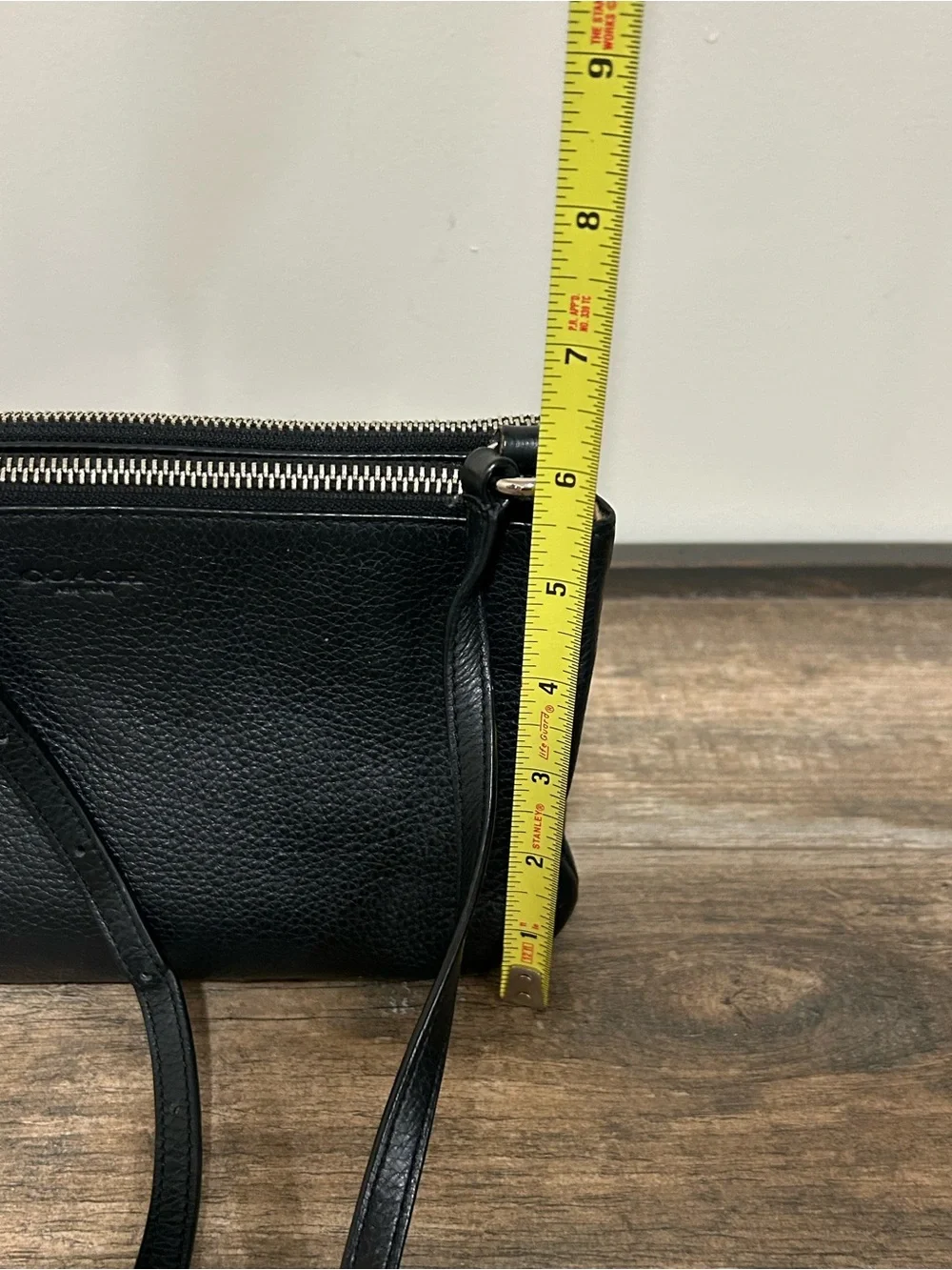 Coach F51682 Lyla Park Black pebble Leather Double Zip Crossbody Purse - Picture 3 of 14